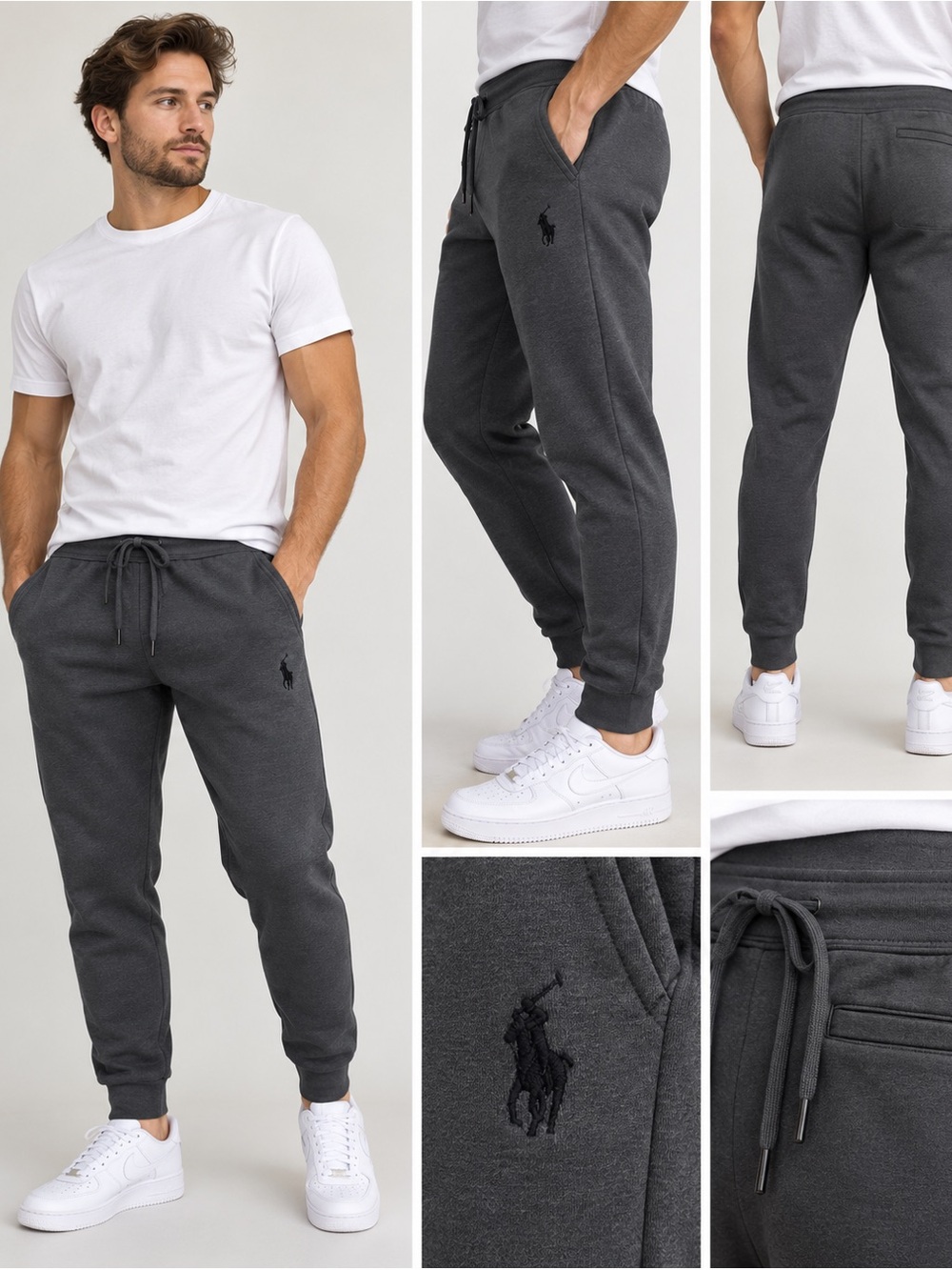 Ralph Lauren Charcoal Grey Fleece Joggers